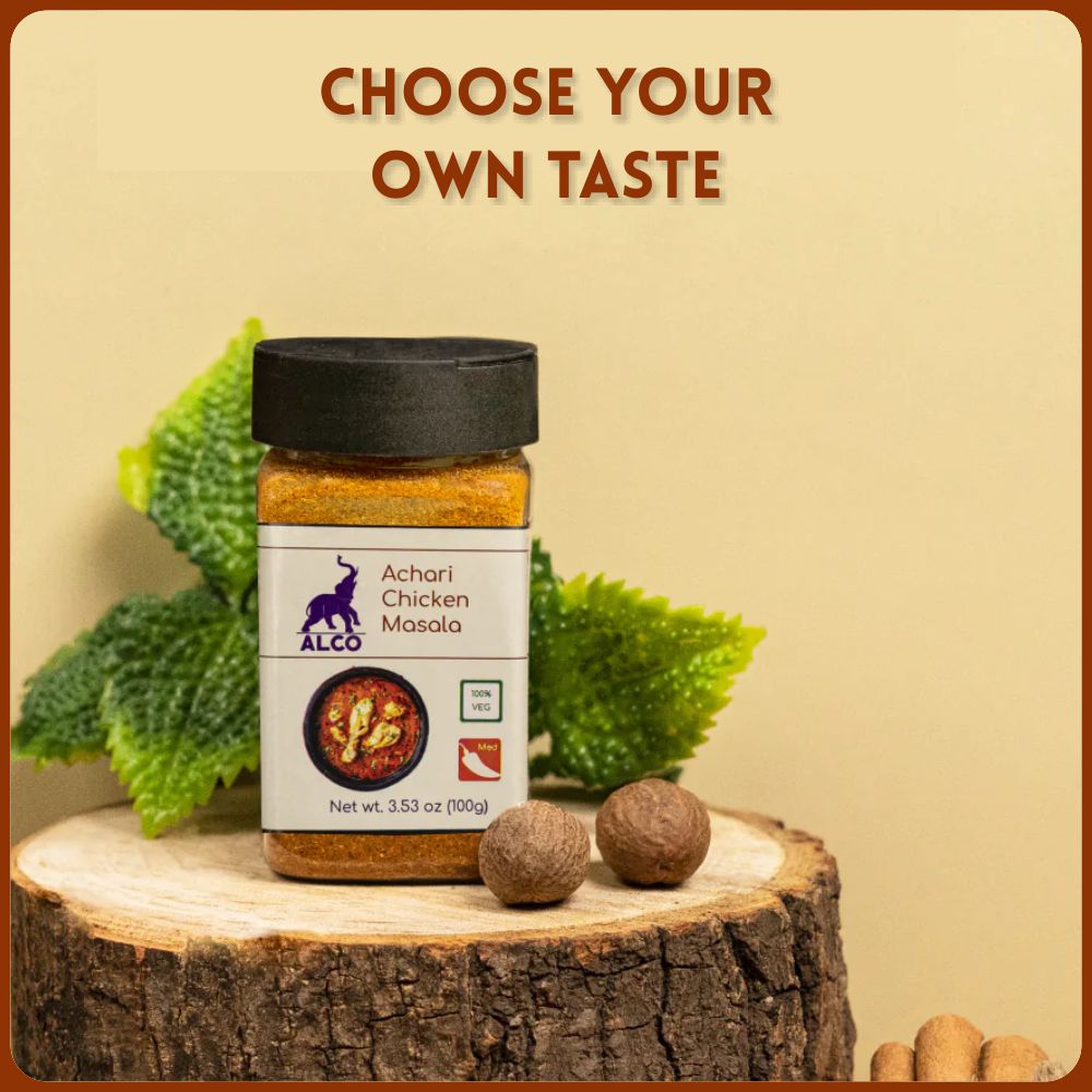 alco foods Achari Chicken Masala 100g Jar-Real Image