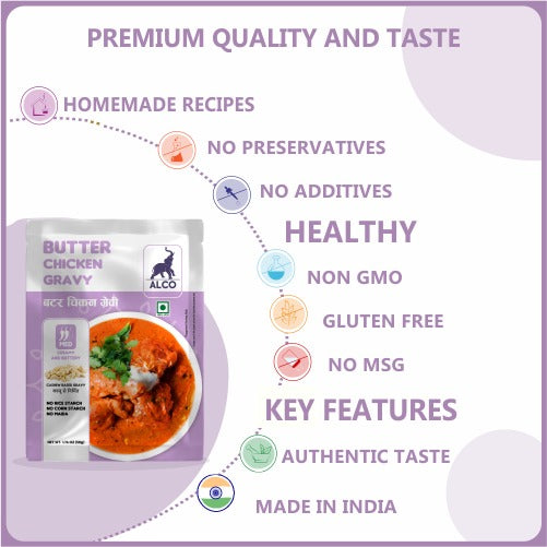 Alcofoods Butter Chicken Gravy 50g - Feature