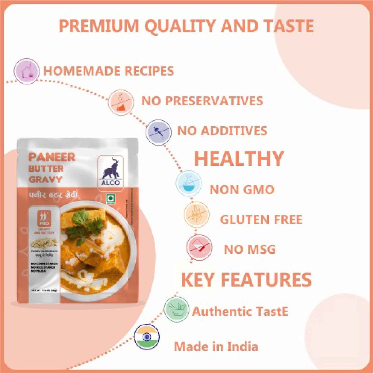 Alcofoods Paneer Butter Gravy 50g - Feature