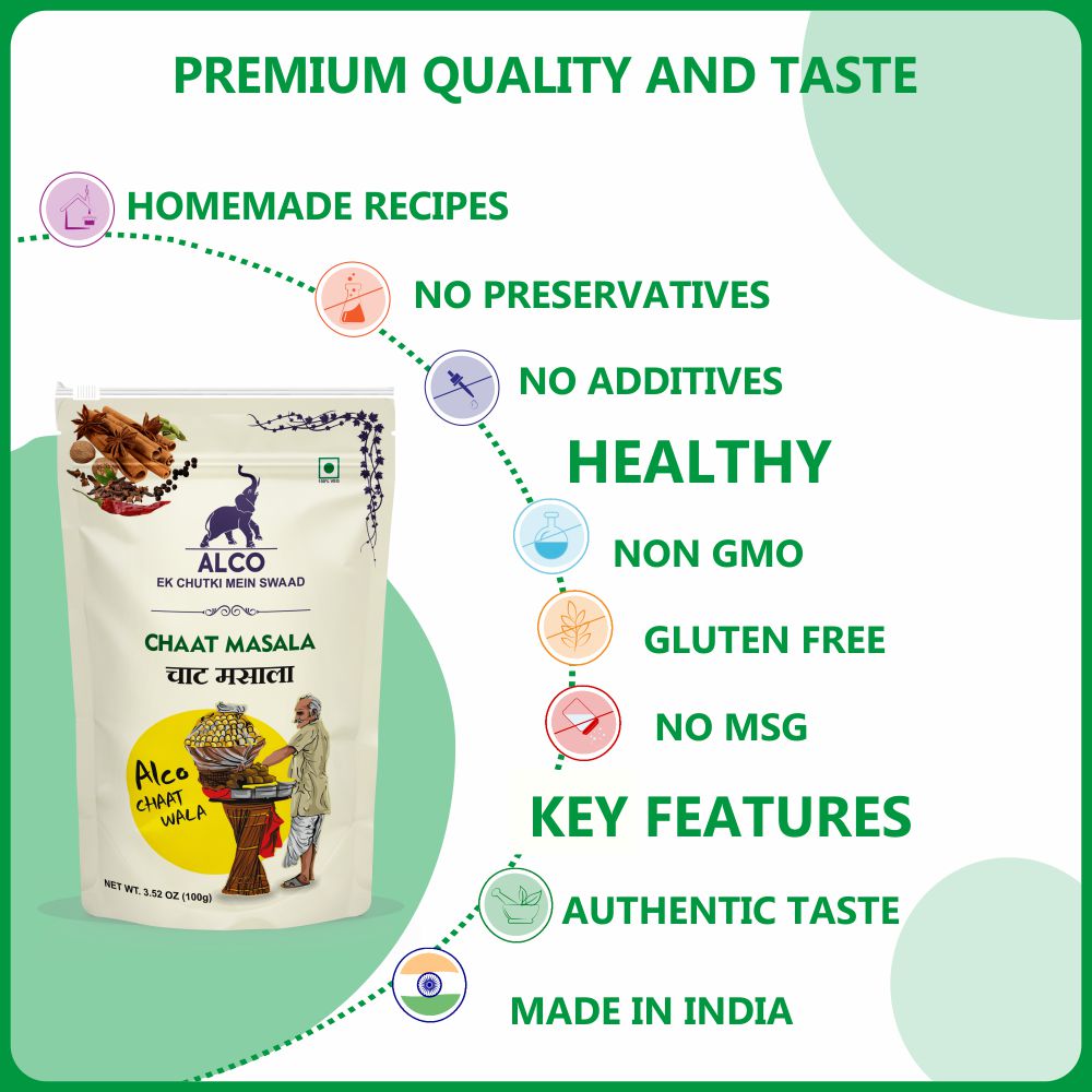 alco foods Chaat Masala 100g- Feature