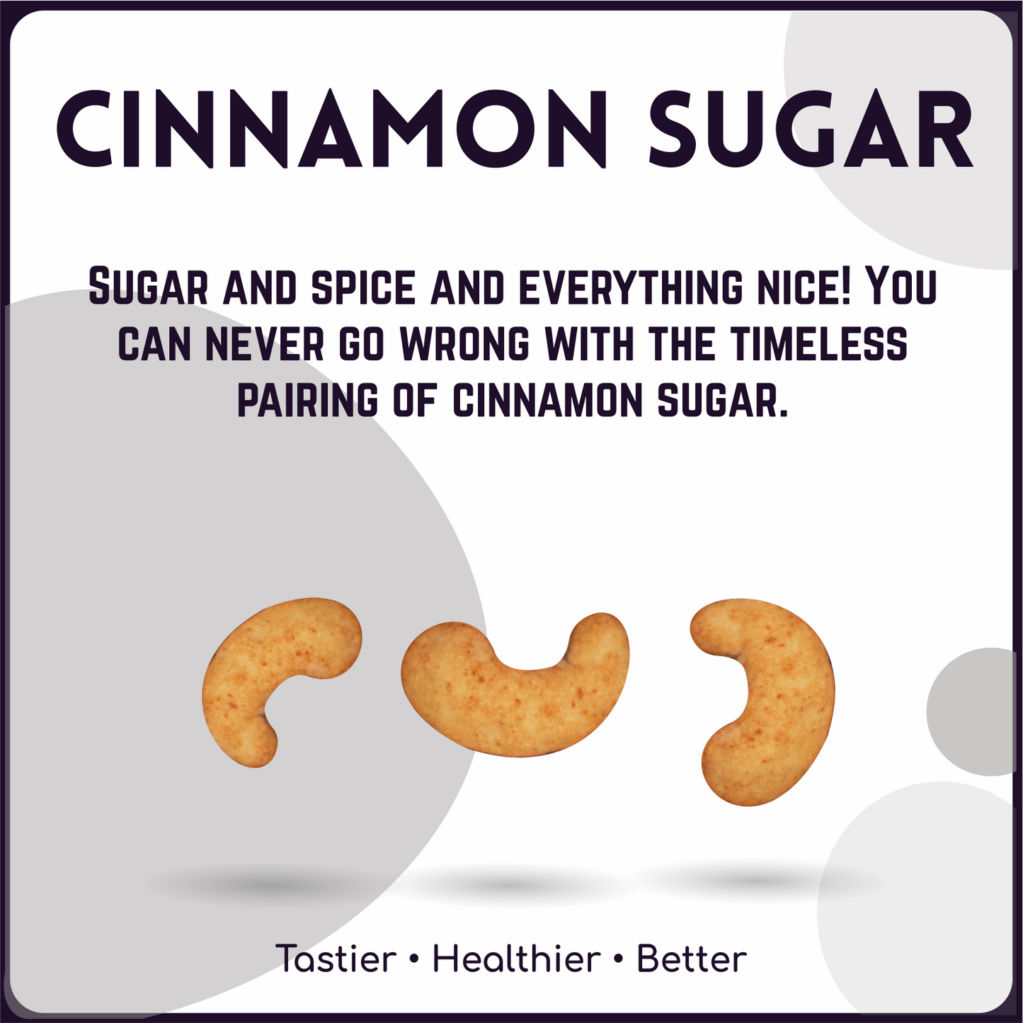 Cinnamon Sugar Cashews 6 Packs