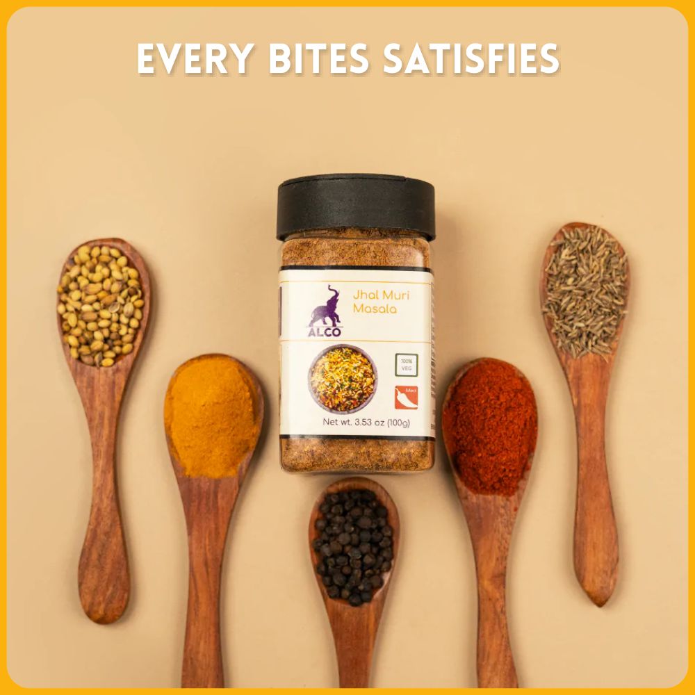 alco foods Jhalmuri Masala 100g Jar- Real Image