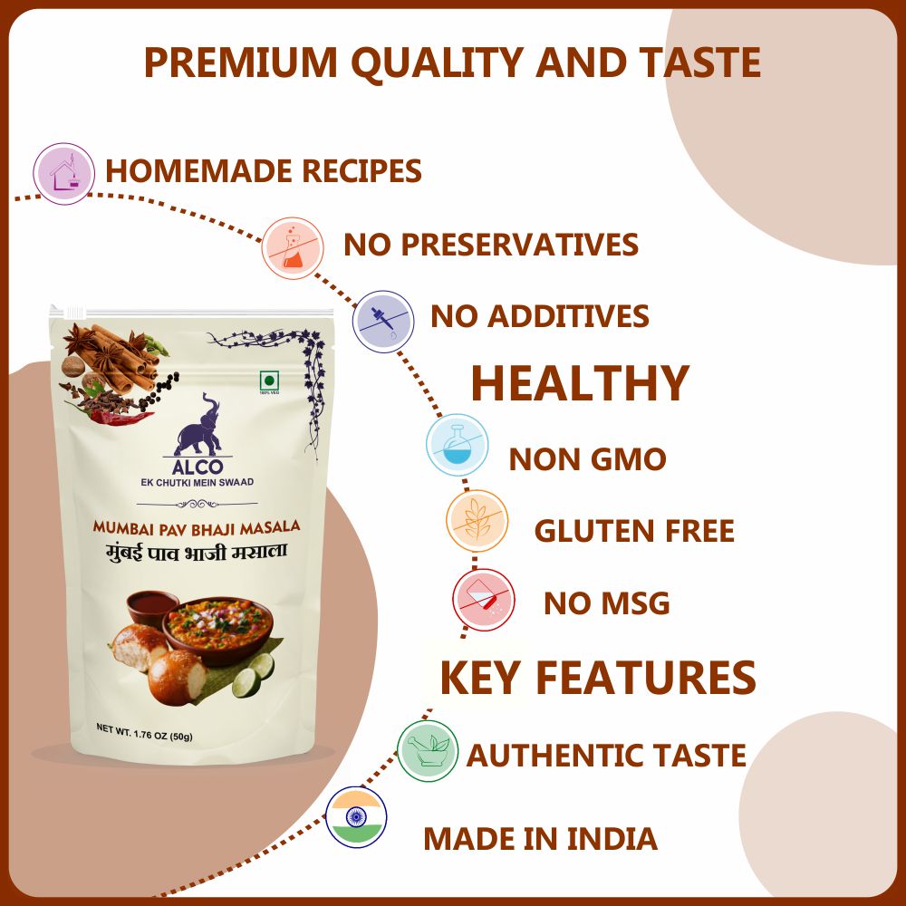 alco foods Pav Bhaji Masala 100g- Feature