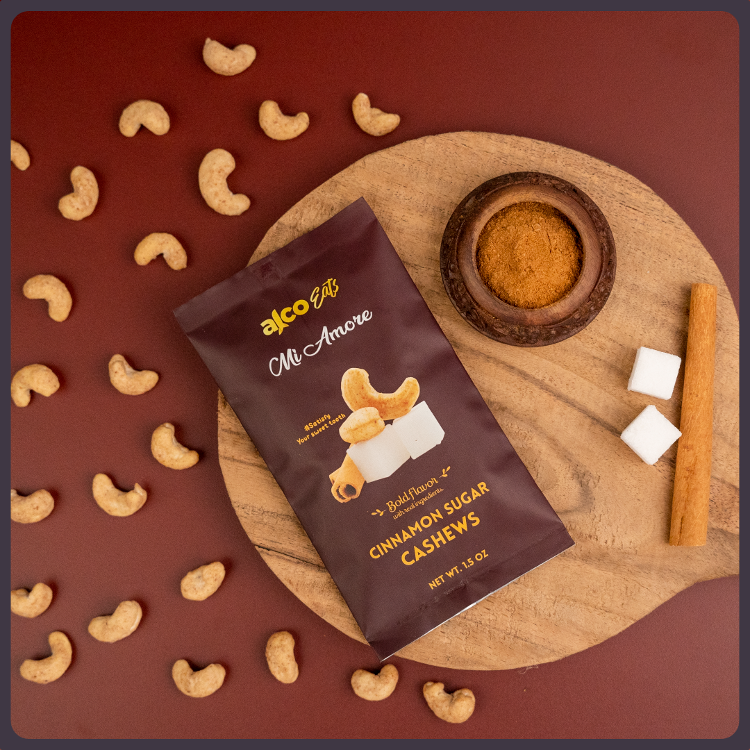 Cinnamon Sugar Cashews 6 Packs