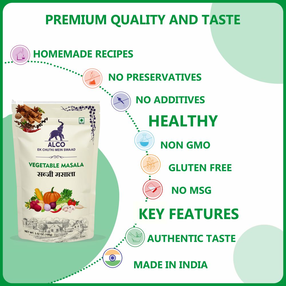 alco foods Sabji Masala 100g- Feature