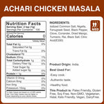 alco foods Achari Chicken Masala 100g Jar- Nutrition