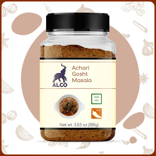 alco foods Achari Gosht Masala 100g Jar-Front