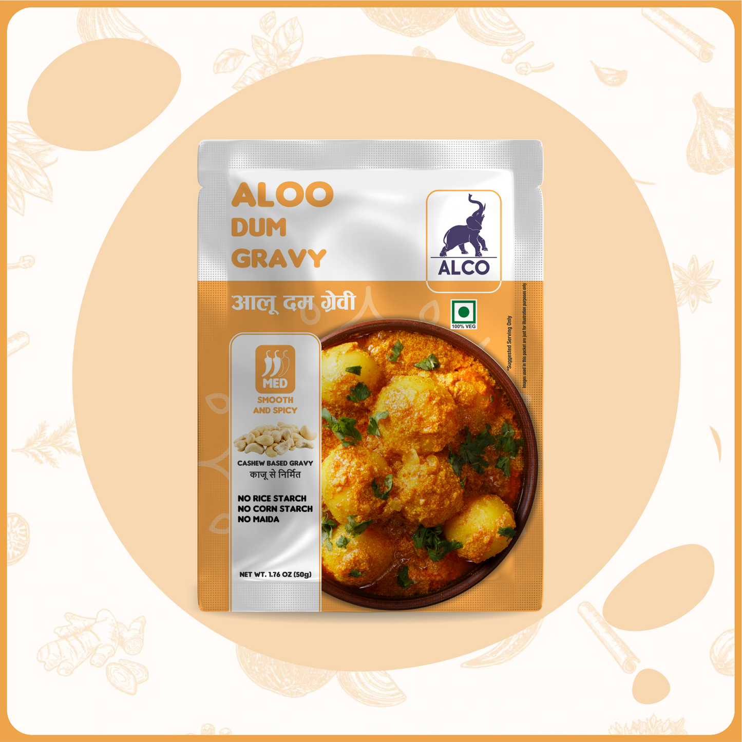 alcofoods Aloo Dum Gravy - 50g 
