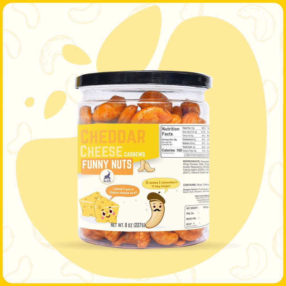 Cheddar Cheese Cashews 227g