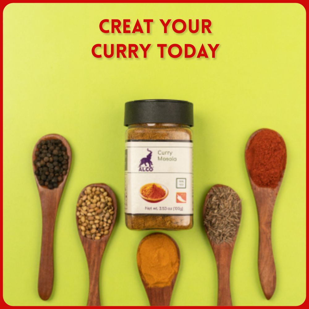 alco foods Curry Masala 100g Jar- Real Image