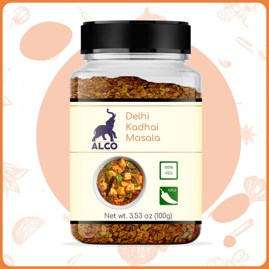 alco foods Delhi Kadhai Masala 100g Jar- Feature