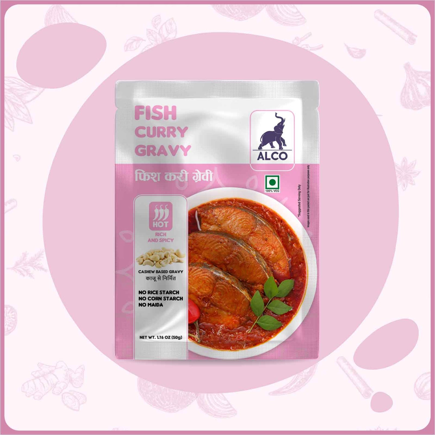 Alcofoods Fish Curry Gravy 50g - Front