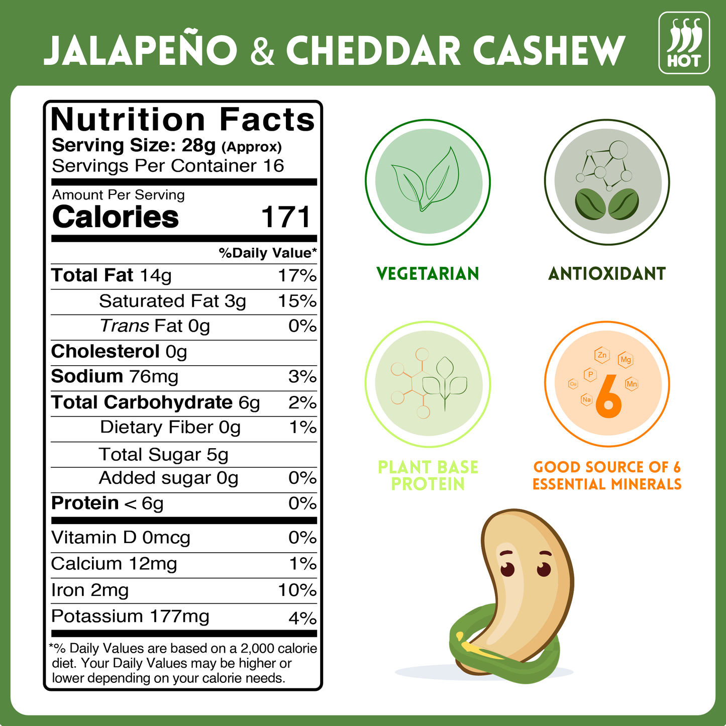Jalapeño & Cheddar Cashews