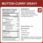 Alcofoods Mutton Curry Gravy 50g - Nutrition