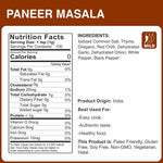 alco foods Paneer Masala 100g Jar- Nutrition