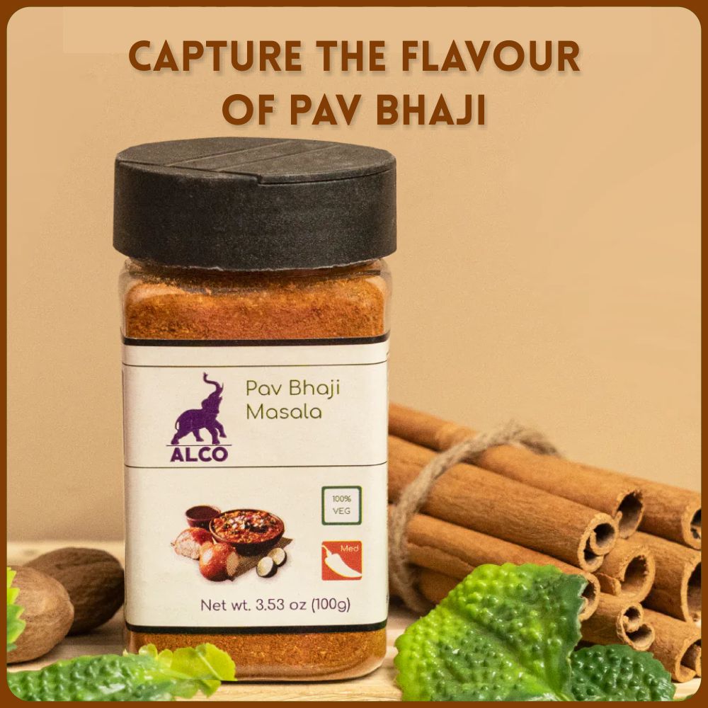 alco foods Pav Bhaji Masala 100g Jar- Real Image