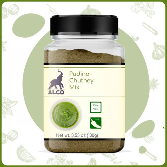 alcofoods Pudina Chutney Mix 100g Jar