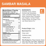 alco foods Sambar Masala 100g Jar- Nutrition