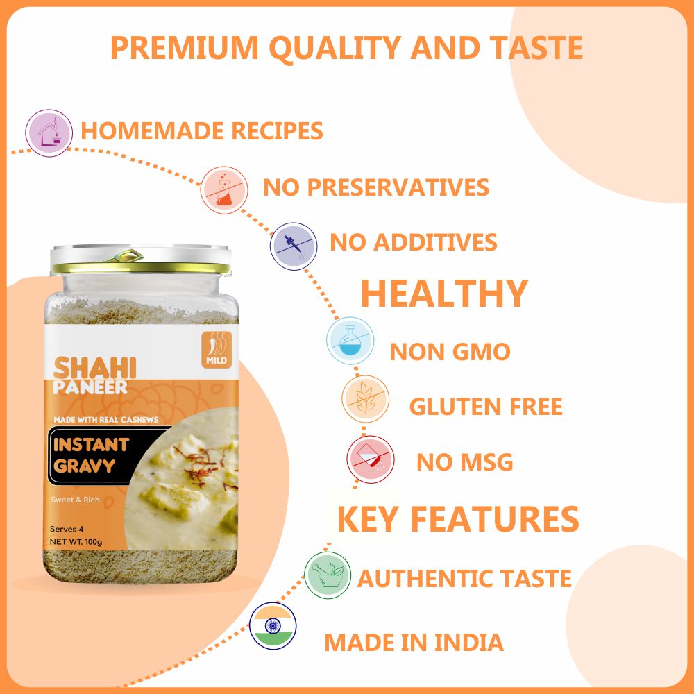 alcofoods Shahi Paneer Gravy 100g Jar-Features