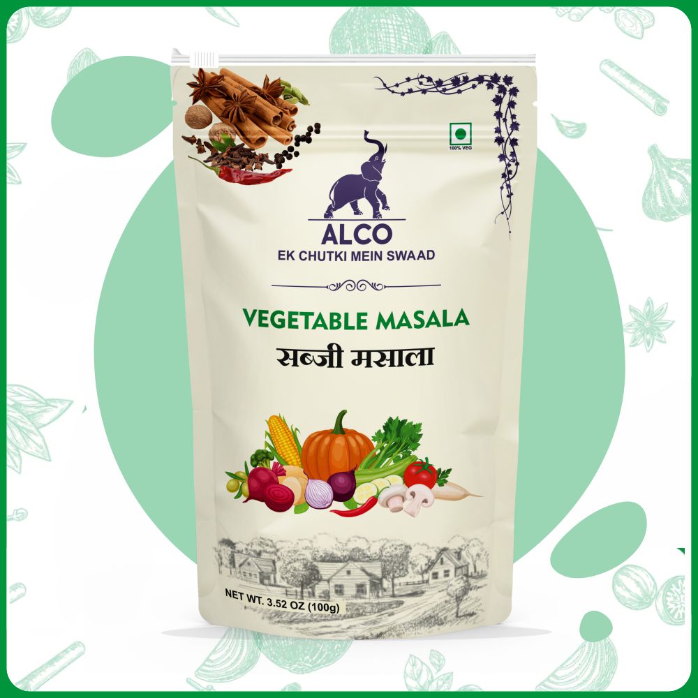 alco foods Sabji Masala 100g- Front