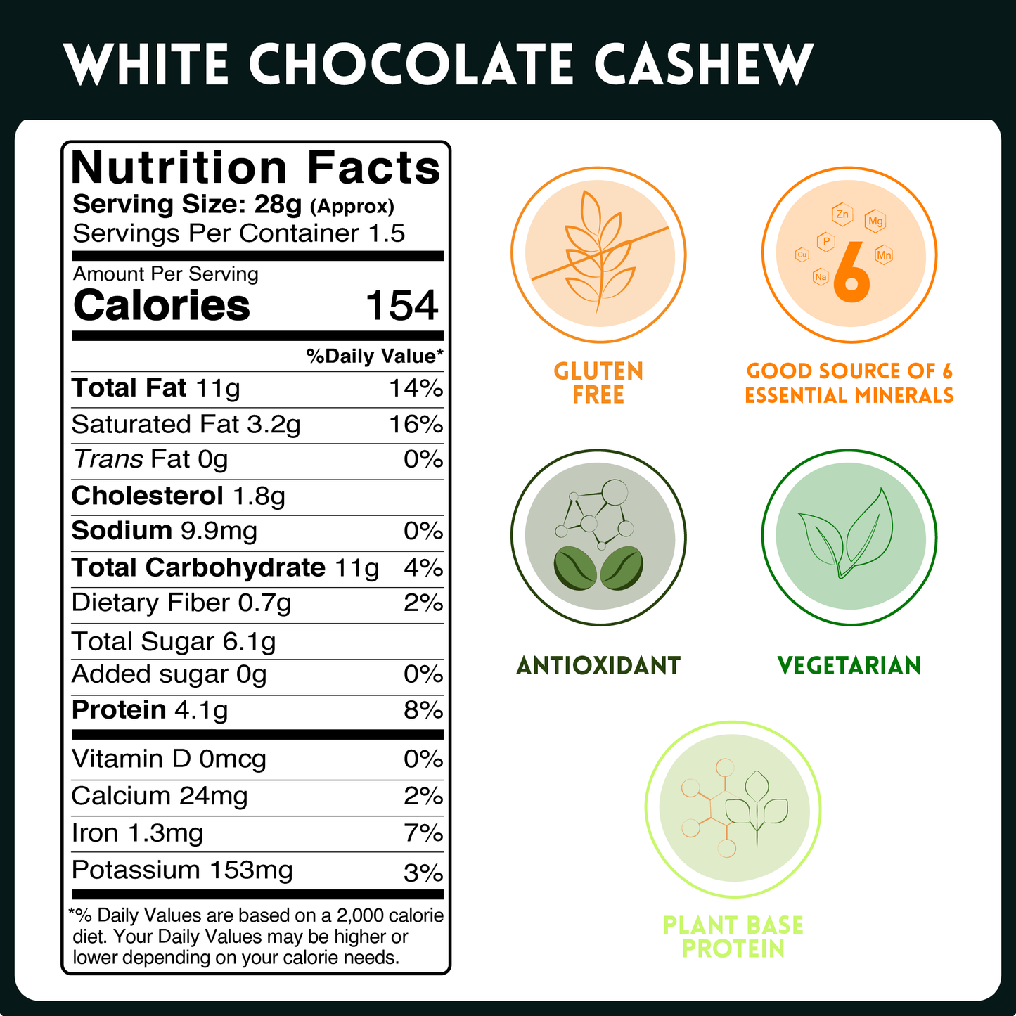 White Chocolate Cashews